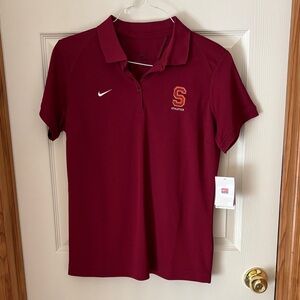 Nike Burgundy Polo Shirt with Embroidered Logo
